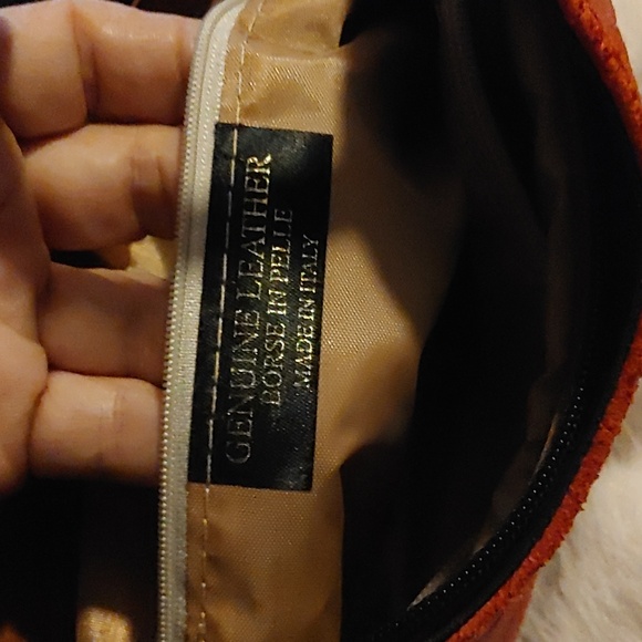 Vintage Borse in Pelle Embossed Leather Purse/Backpack - Picture 12 of 12